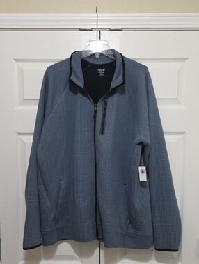 Old Navy Men’s Full-Zip Heathered Blue Jacket